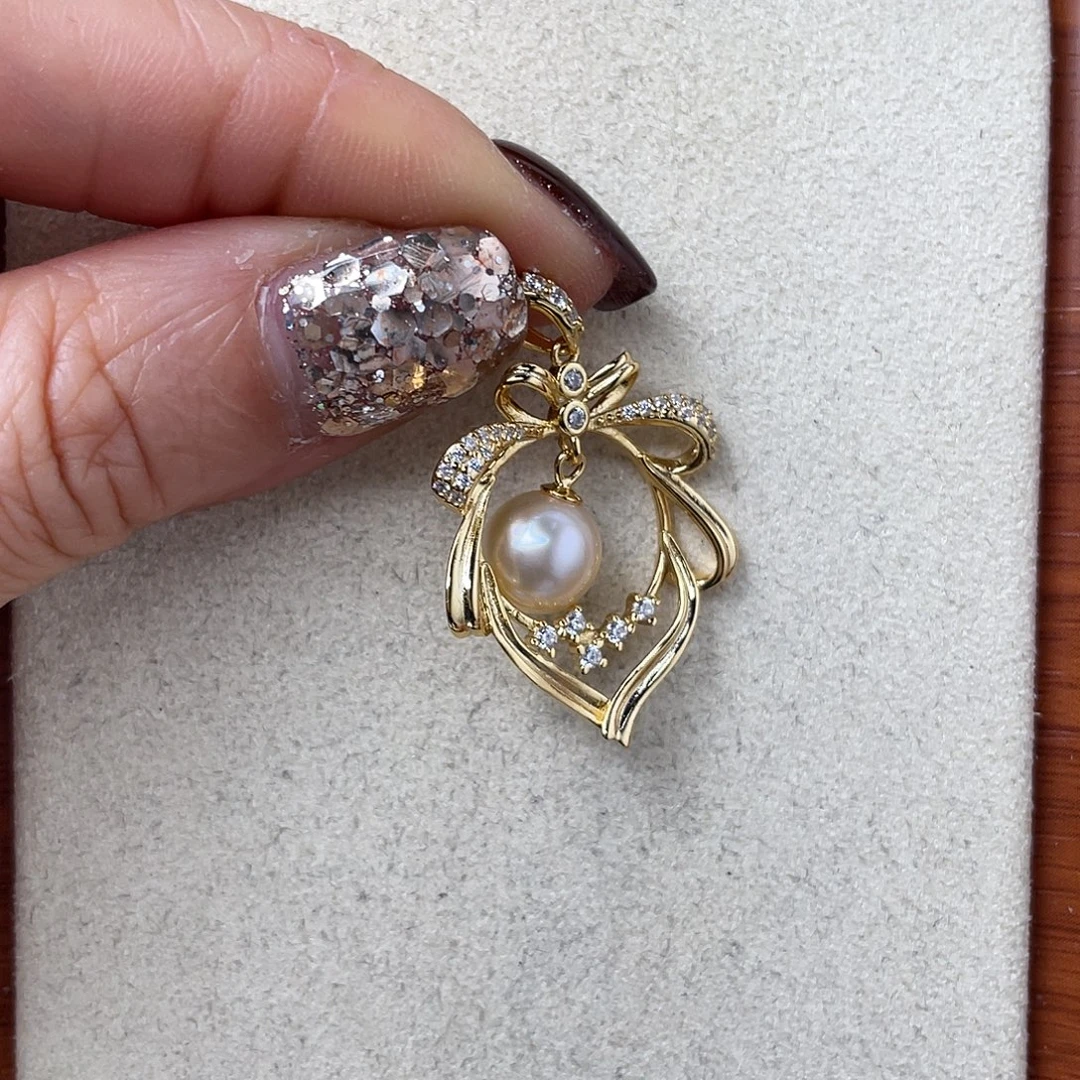 吊坠(不含链)海水珍珠银S925镶嵌