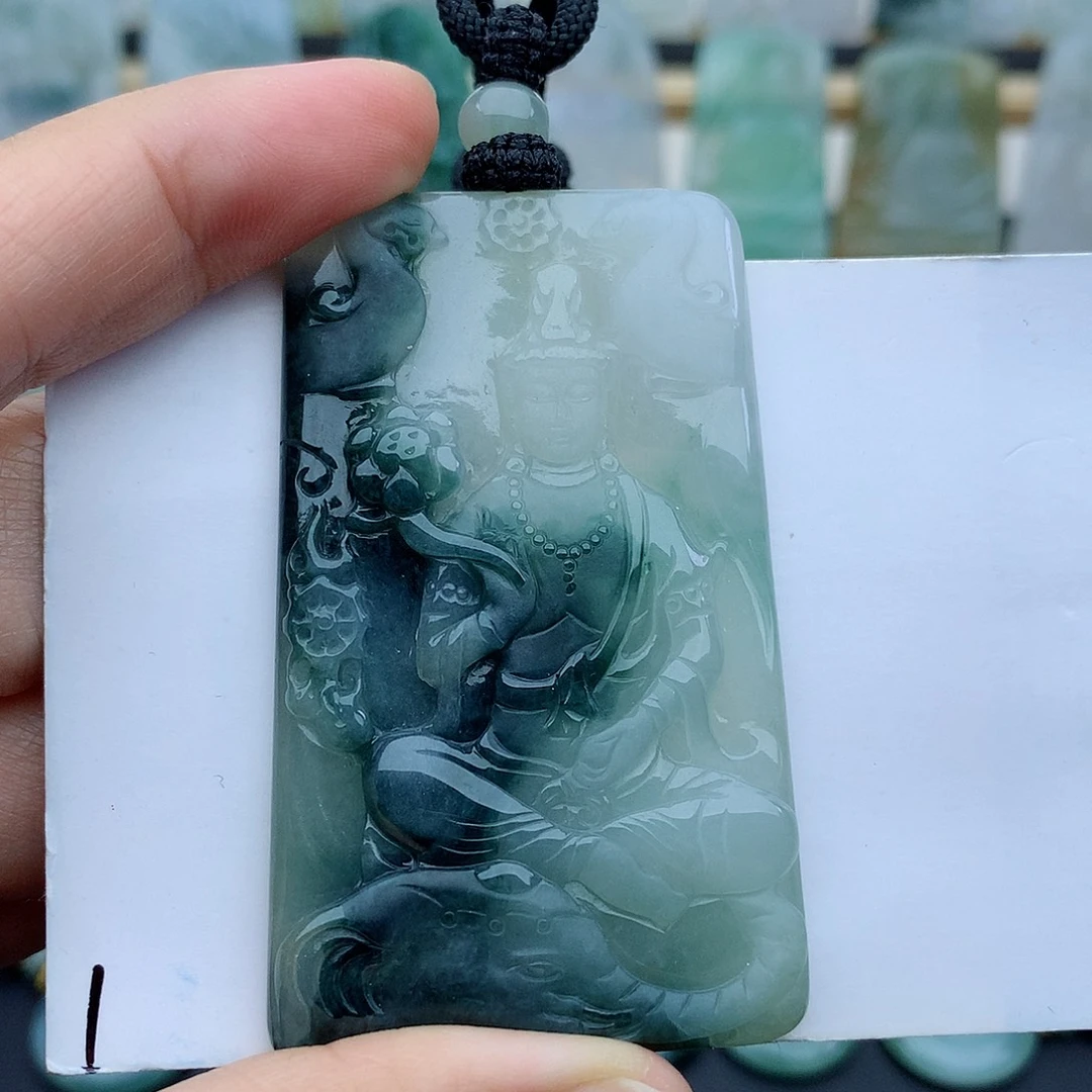 翡翠未镶嵌颈饰普贤