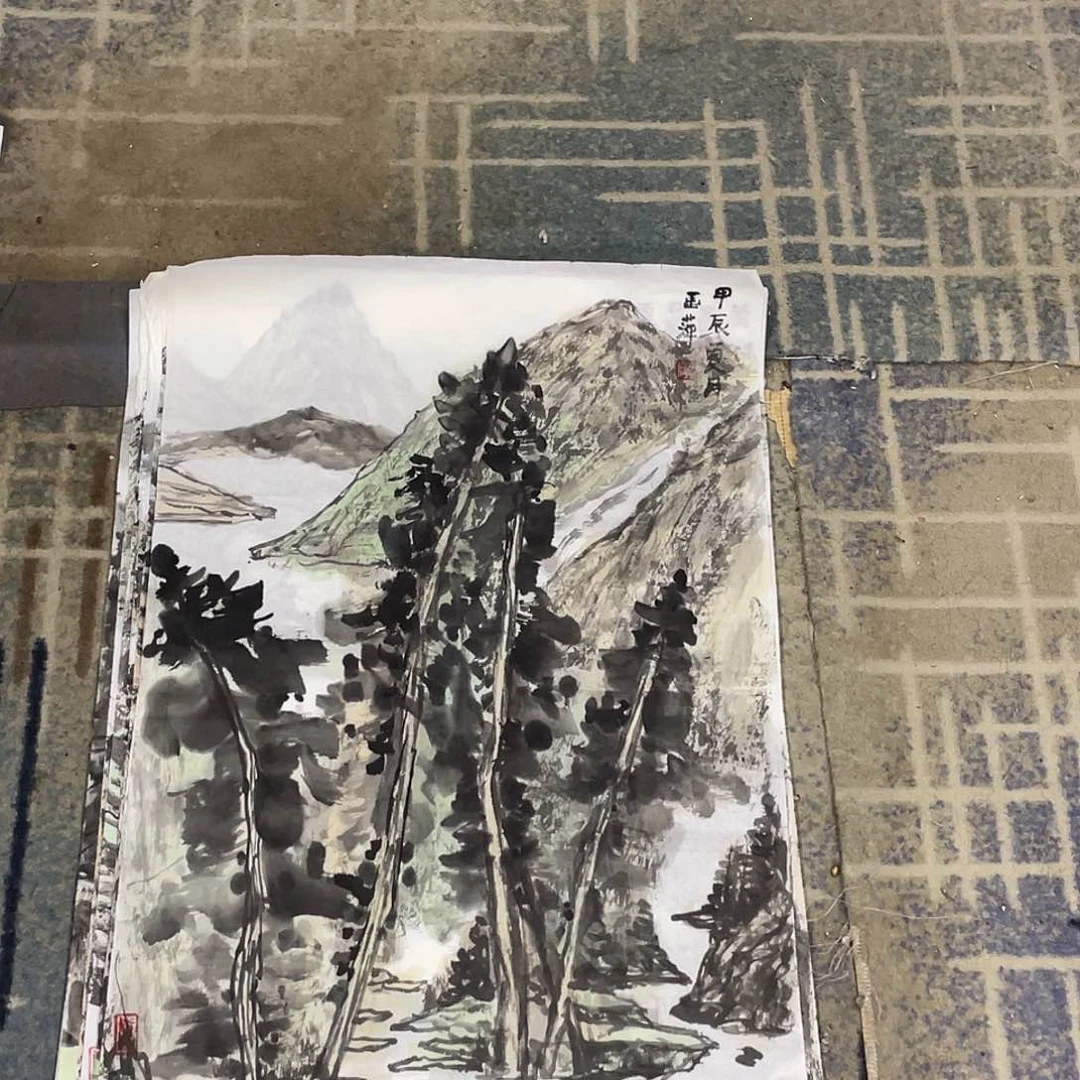 国画阅**生四尺三开作品11111