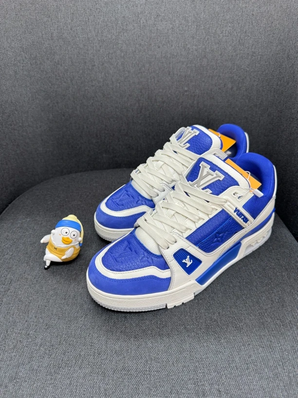 全新未使用 LouisVuitton/路易威登 白蓝拼接吹那板鞋