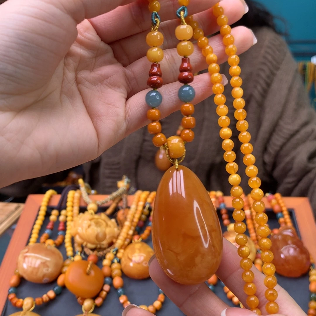 蜜蜡未镶嵌颈饰天然