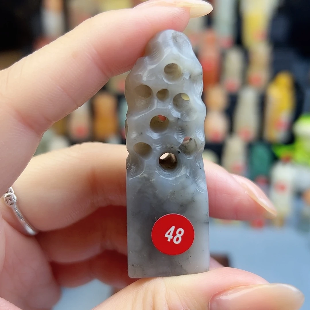 印石老挝石1.9×1.9×5.6包刻四字