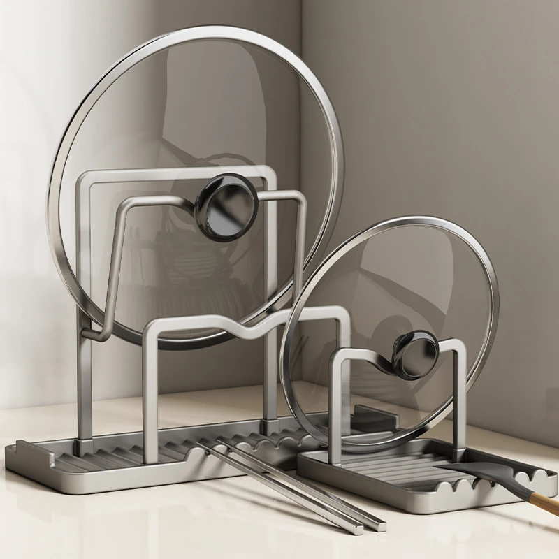 厨房锅盖架锅铲托置物架菜板多功能家用台面坐式砧板放置架子