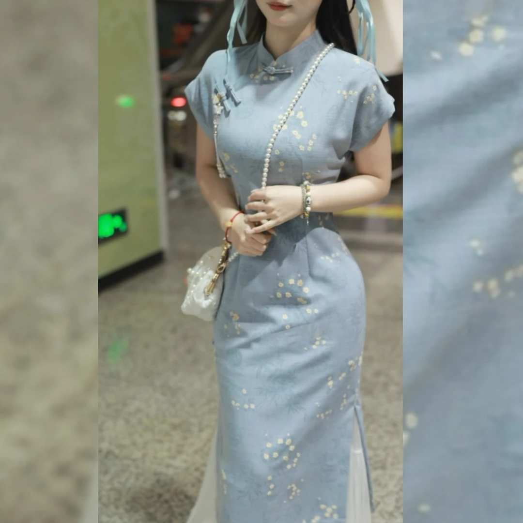 俏娘鱼旗袍裙子女款爆款2025春季新款古法改良新中式年轻款复古风