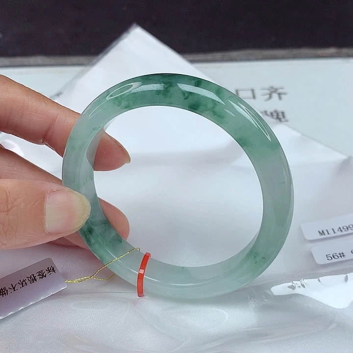 翡翠未镶嵌手镯56圈4996