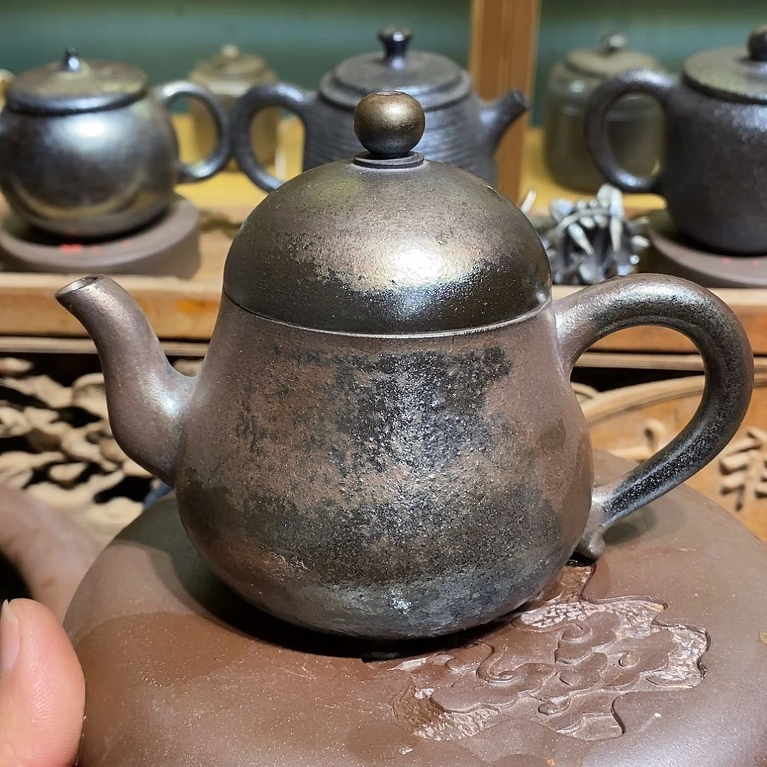 建水紫陶柴烧茶器，窑口放漏，00030