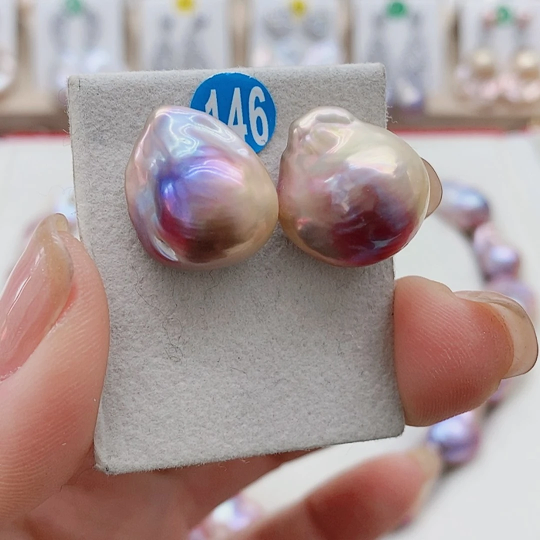 【闪购商品】淡水珍珠耳饰银S925镶嵌