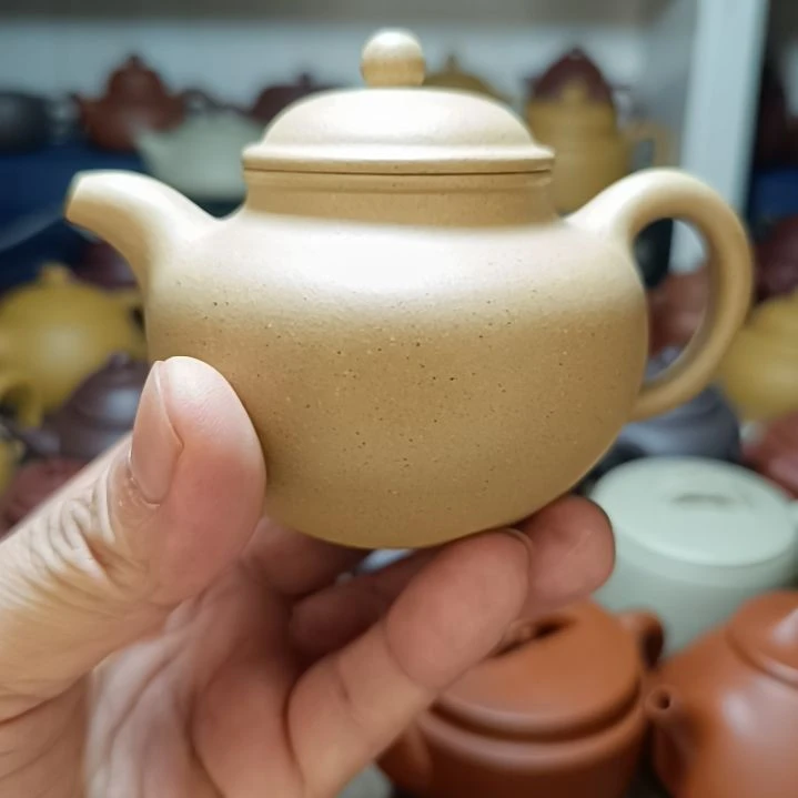 紫砂茶盘原矿本绿莲子260cc半手工