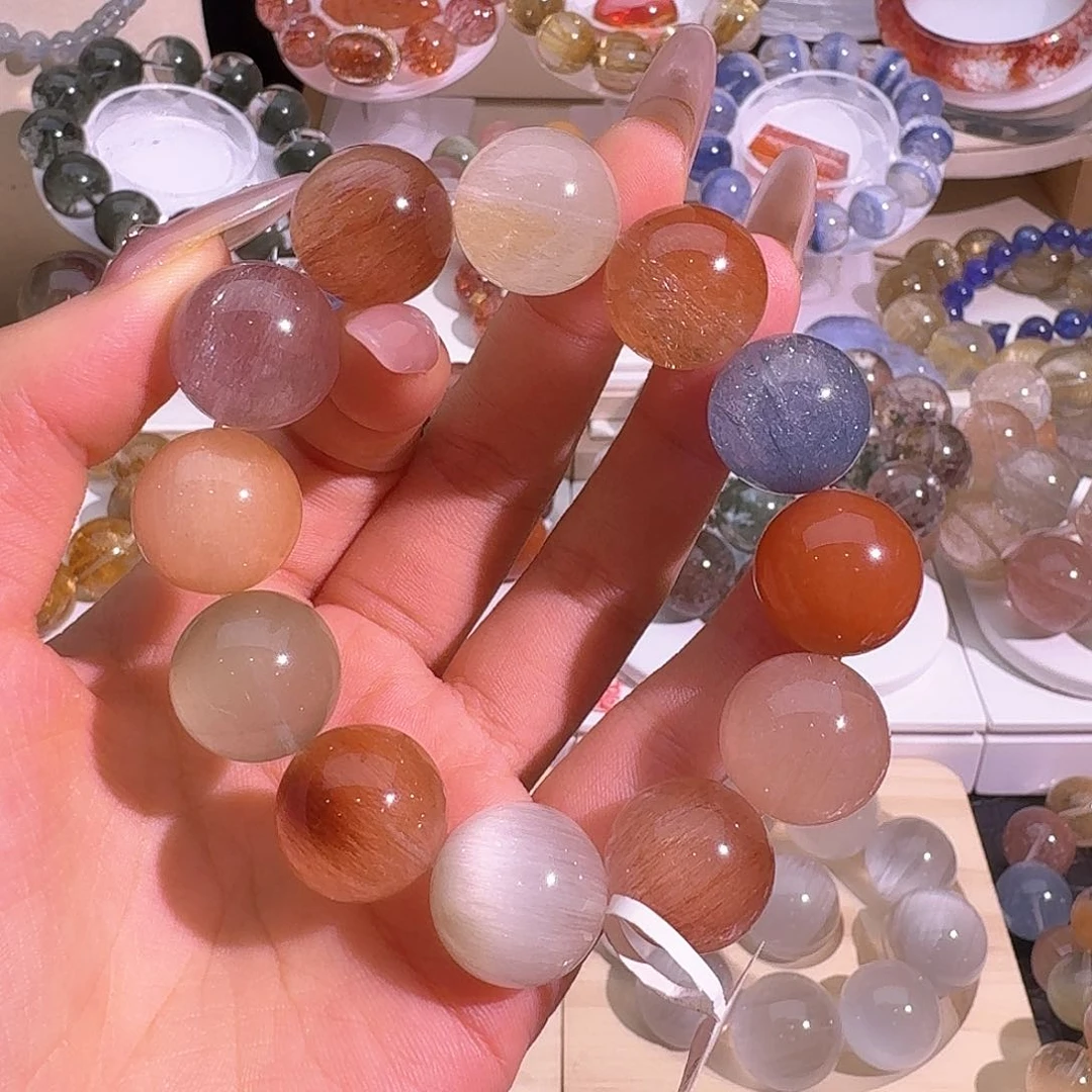 水晶手链未镶嵌天然巴西兔毛手串2