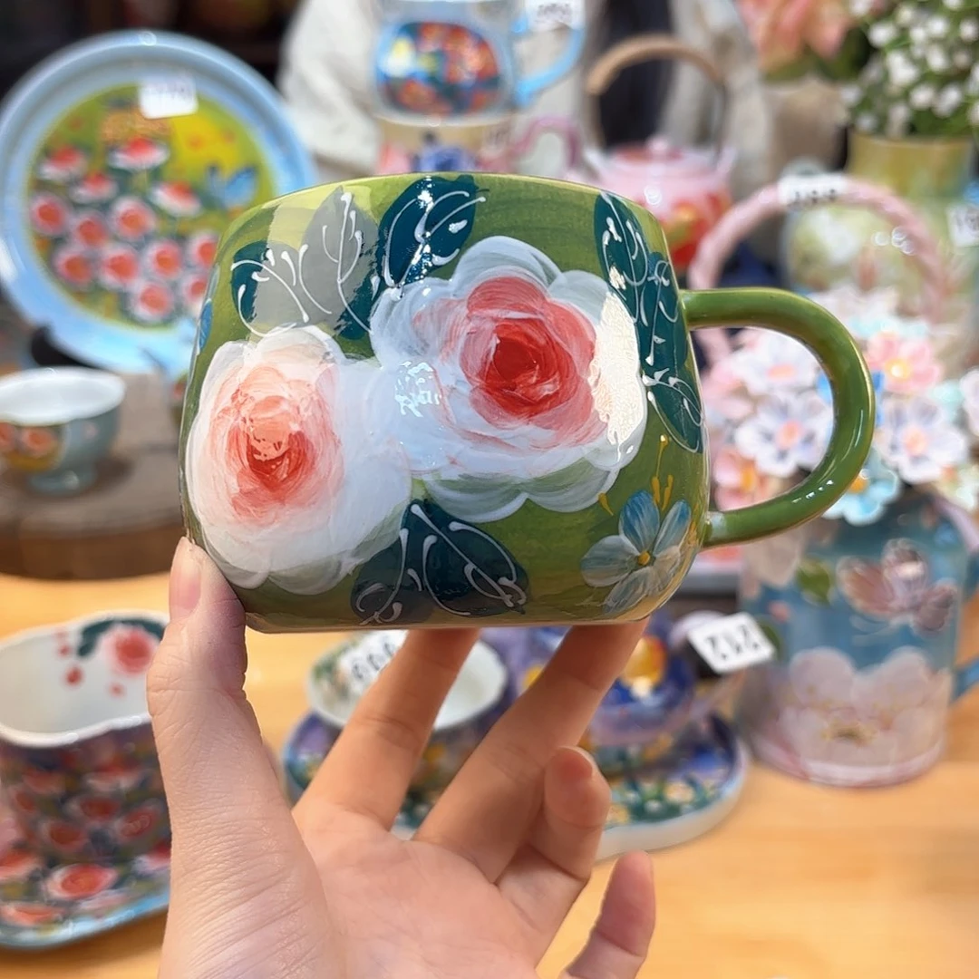 景德镇手绘高温釉下彩陶瓷茶具