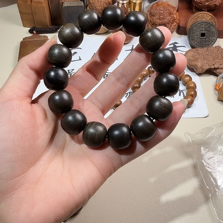 檀香木印度迈索尔老山檀香阴沉15/16横纹虎皮全品