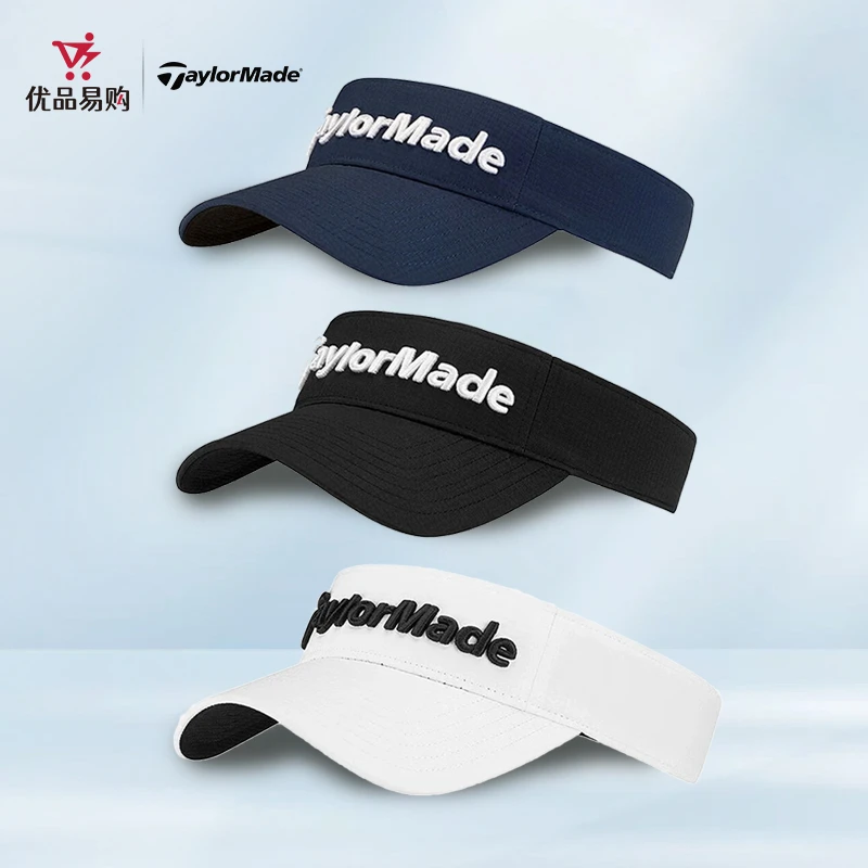 Taylormade泰勒梅高尔夫球帽遮阳透气可调节户外运动男士无顶帽