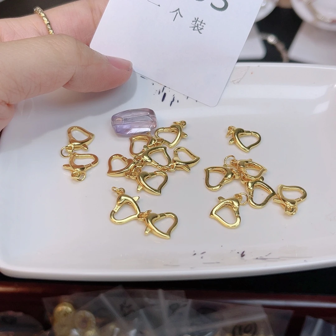 紫晶珠宝半成品银S925镀金镶嵌153