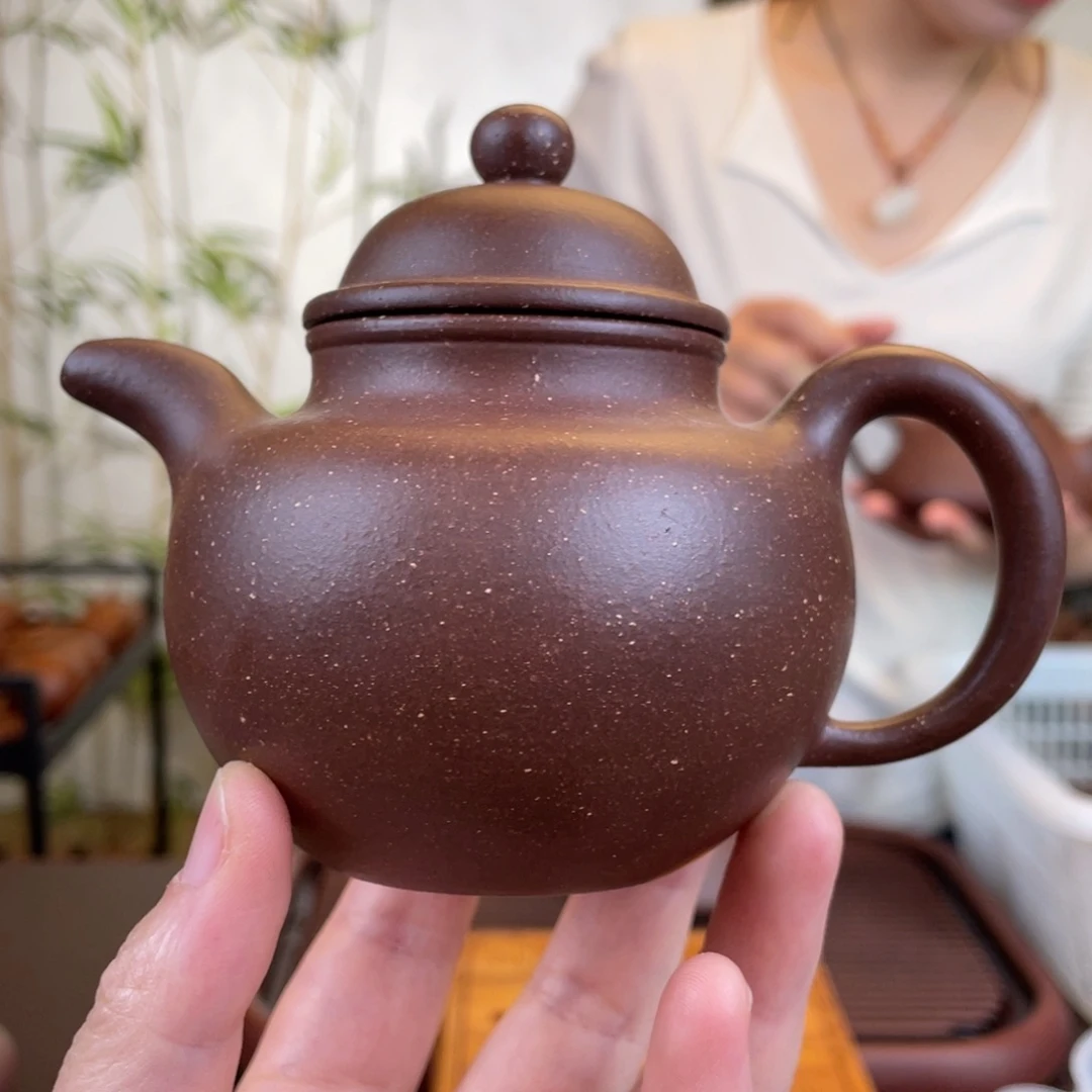 茶壶紫砂荆溪底老裰球220cc