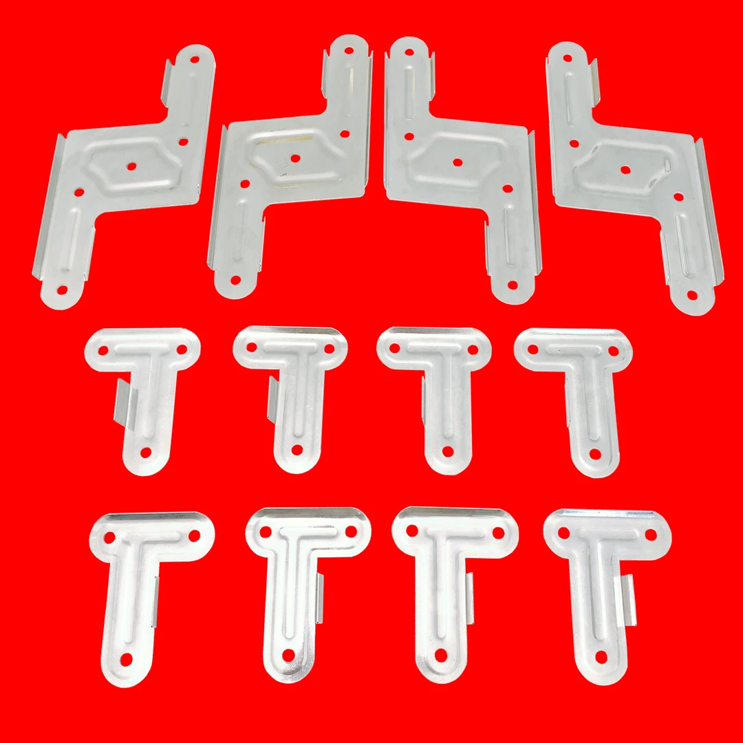 不锈钢晾衣架翼型L片适合横杆25圆管T字连接片S固定配件厚0.8mm