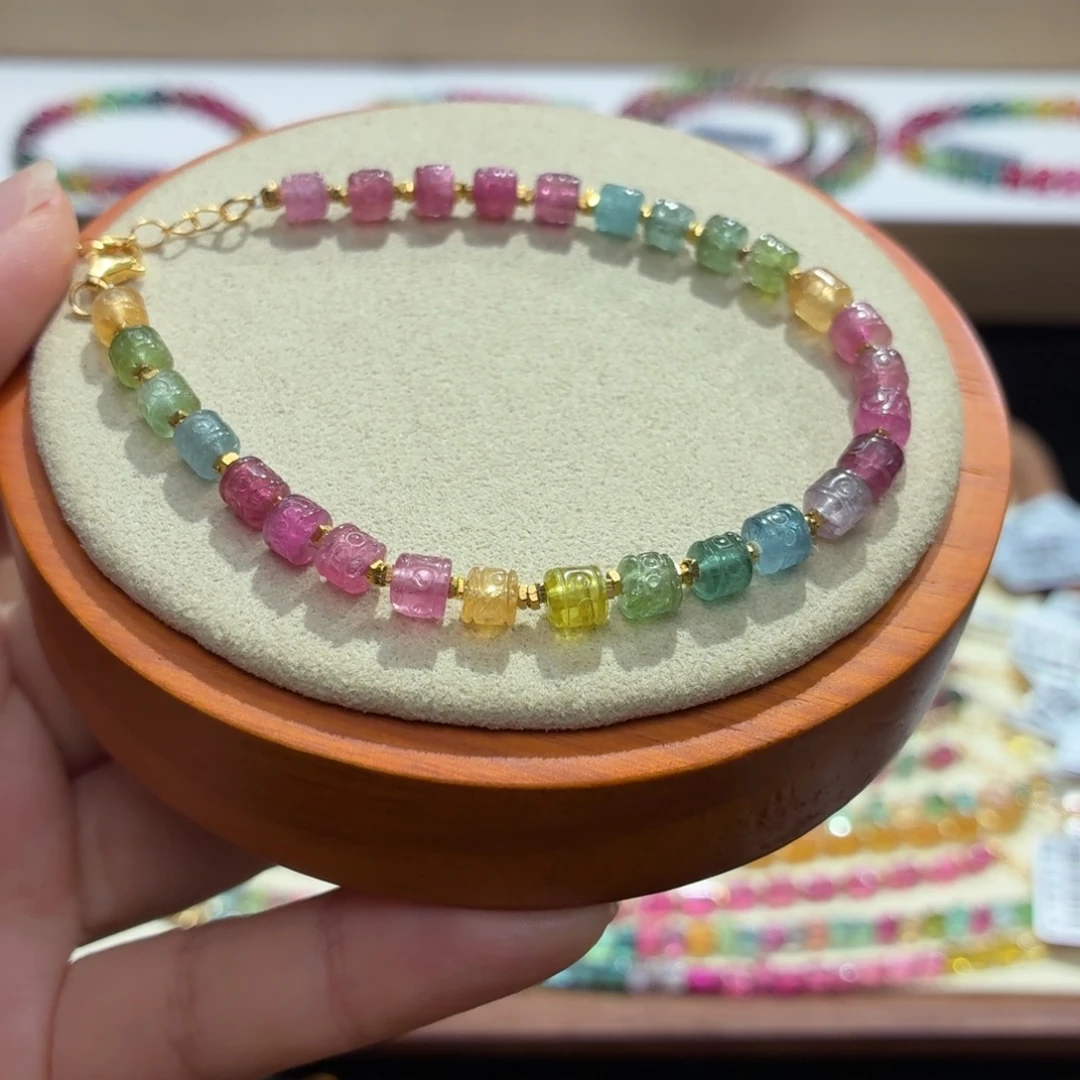 碧玺未镶嵌手串两天看货期