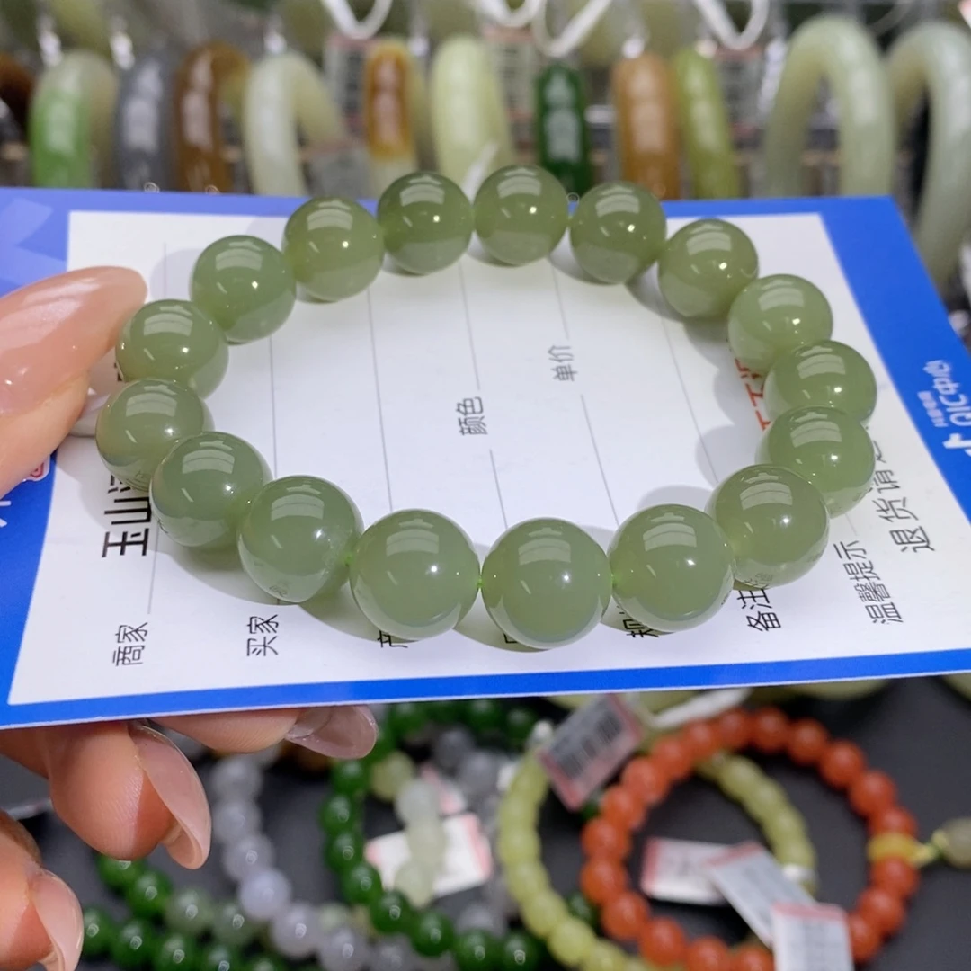 和田玉未镶嵌手串卡12