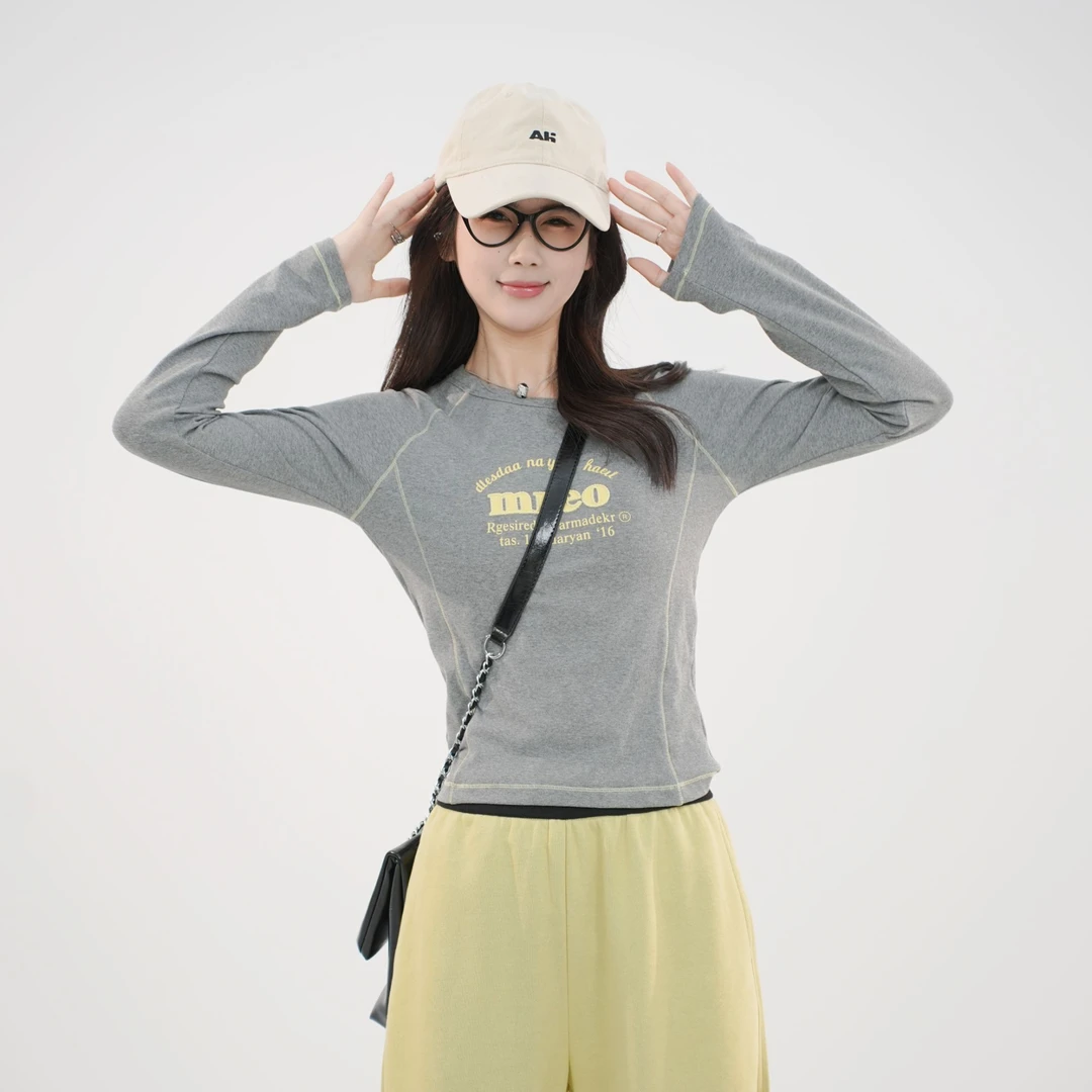 【BAMAY】2025早春内搭打底衫外穿百搭长袖设计感修身BM251TX029CM