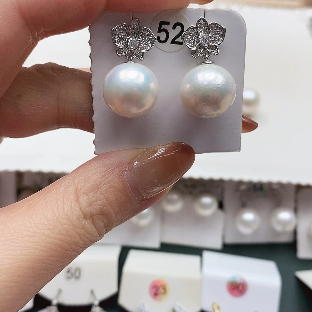 银S925镶嵌颈饰淡水珍珠13.8