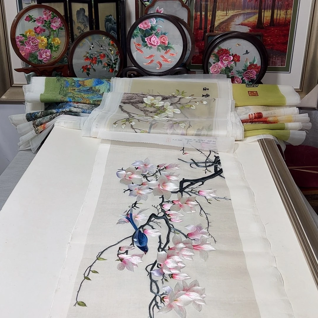 清***界刺绣纯手工刺绣画