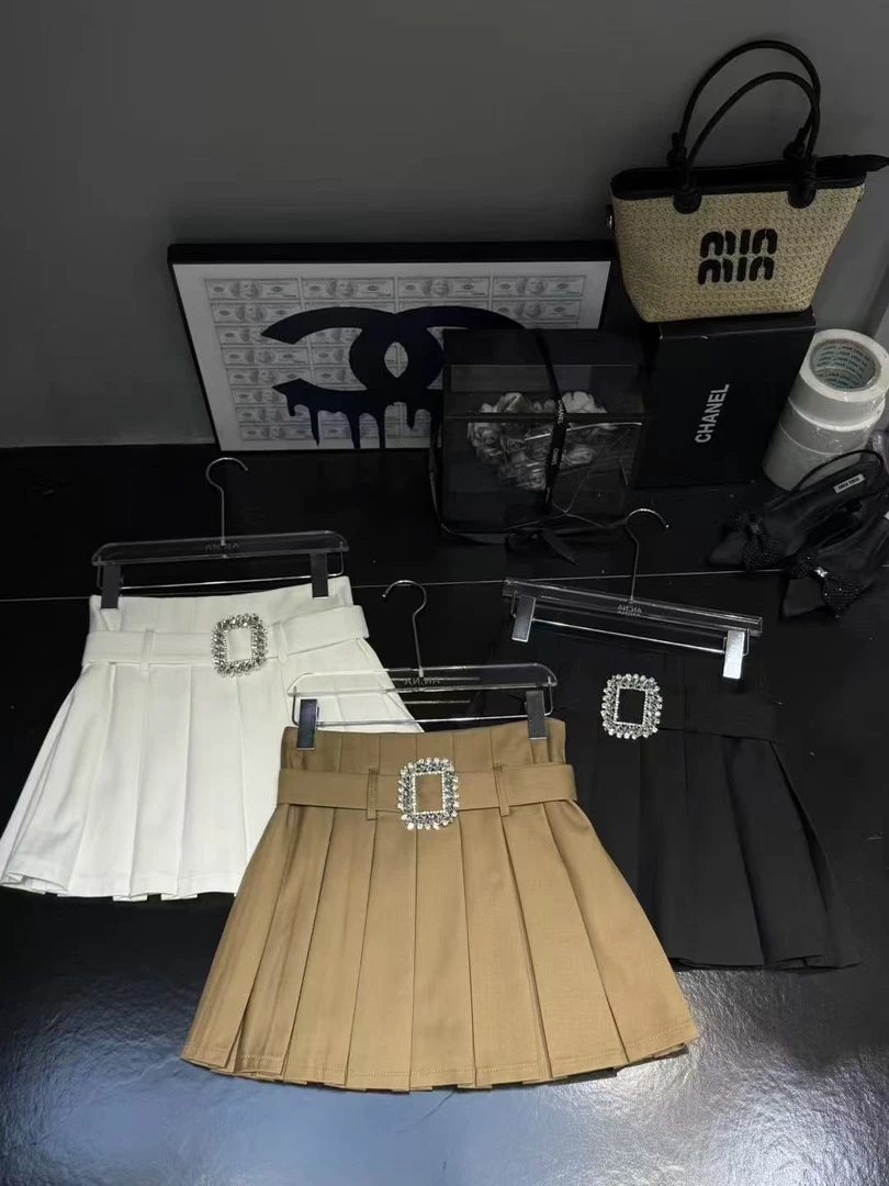 【漫老板】5119私服 定制清新减龄宽腰带百褶裙