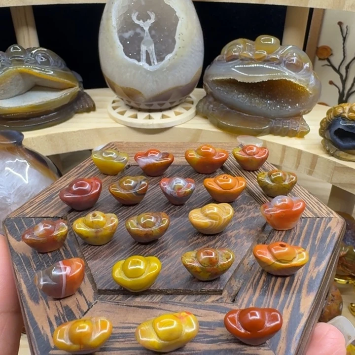 大型摆件（非配饰）水晶未镶嵌手工战国红元宝20一个