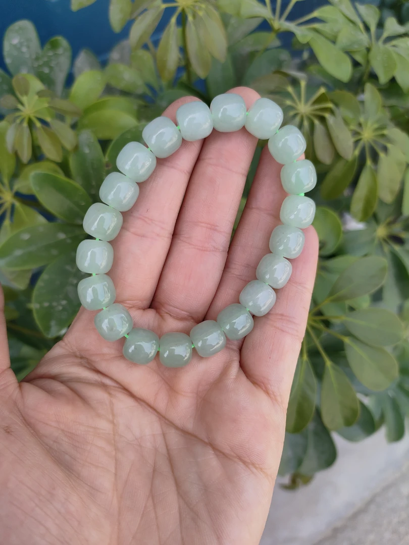 天然高品质东陵玉卡10mm串老型女士清新女神款多样发货拍一发一