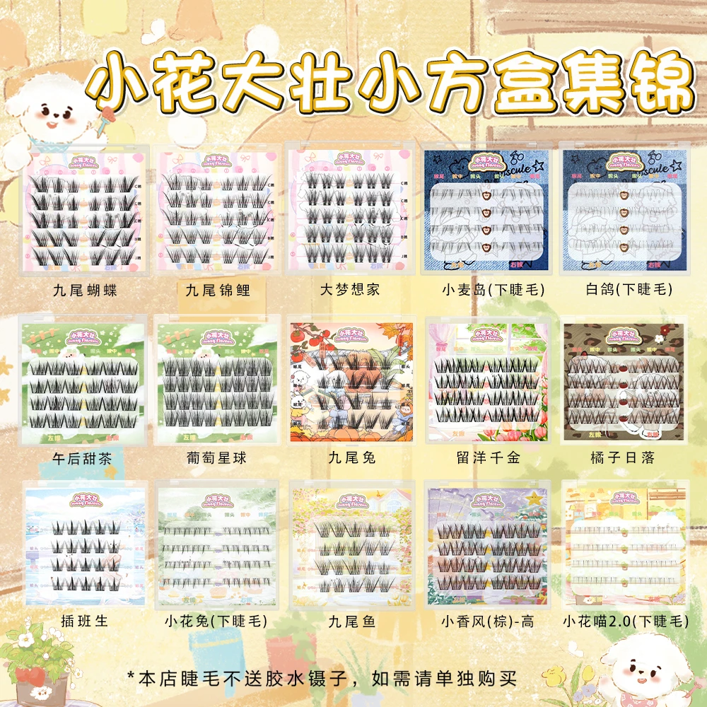 【小花大壮】小方盒睫毛集锦旅行装假睫毛便携试款