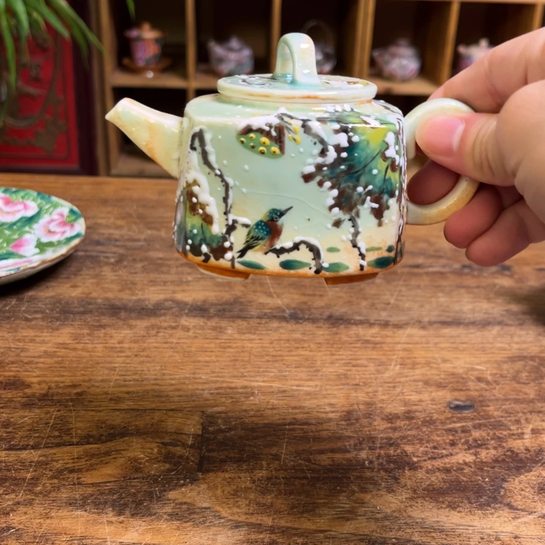 柴烧手工手绘陶瓷