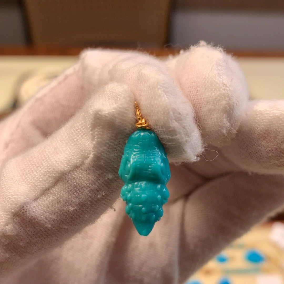 绿松石18K金镶嵌珠宝奇石