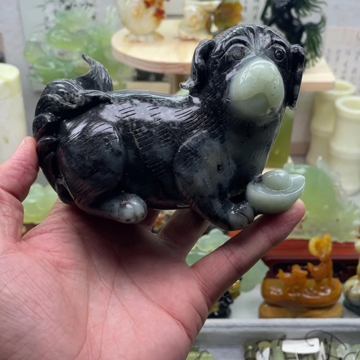 蛇纹石玉未镶嵌四大名玉摆件