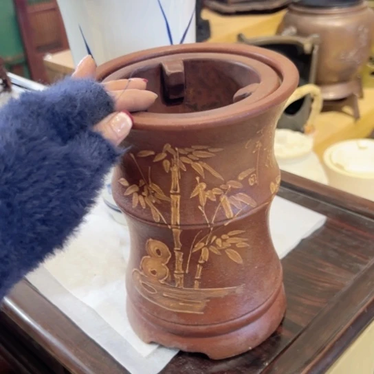 紫砂中古工艺品摆件