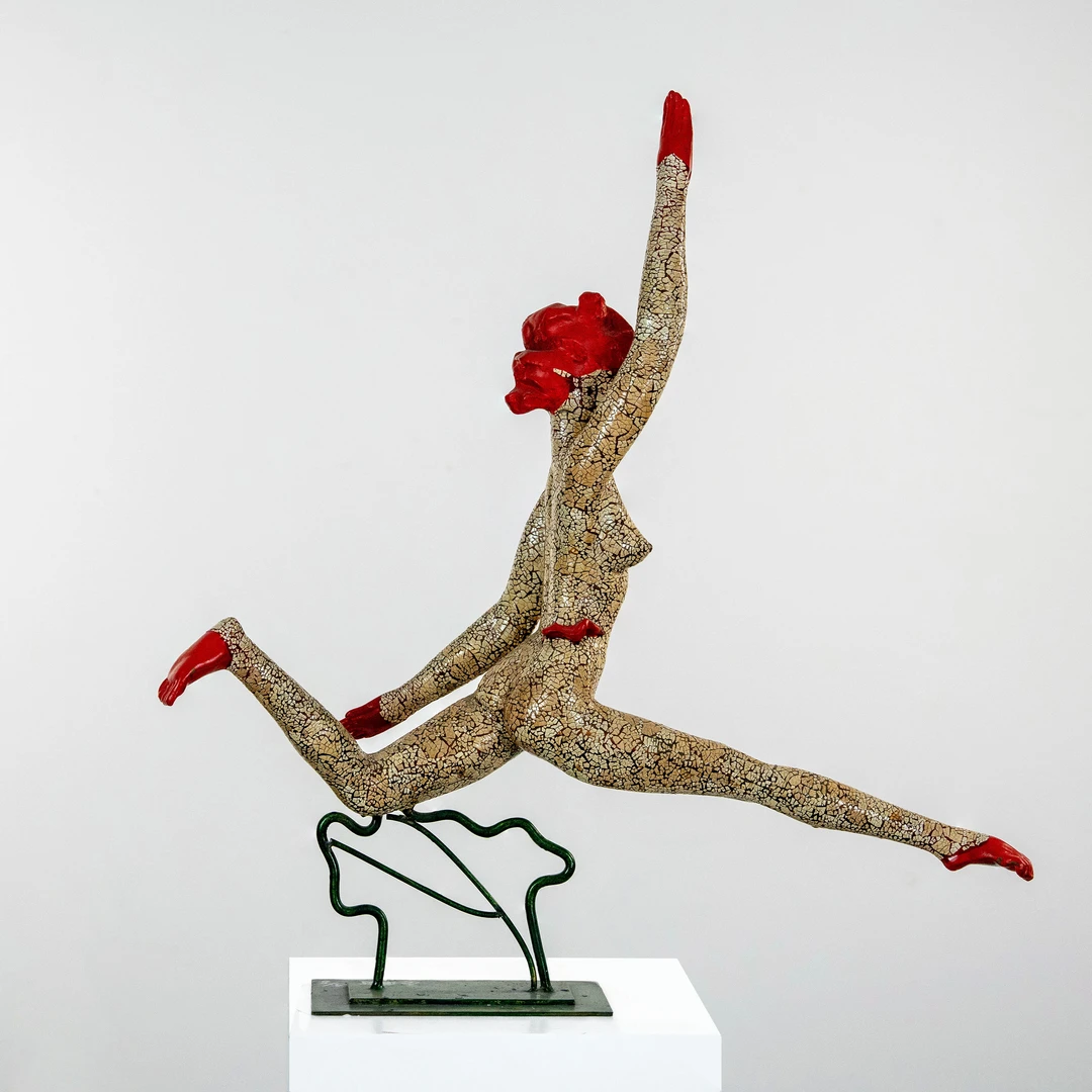 流动艺术 金增贺 《飞翔》89cm×20cm×83.5cm新中式 客厅摆件