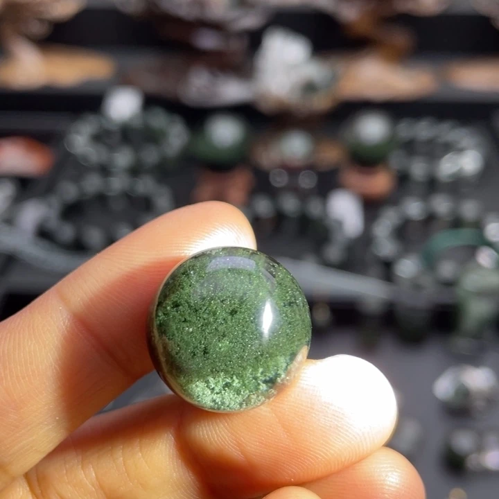 颈饰水晶未镶嵌绿幽灵聚宝盆单珠定制