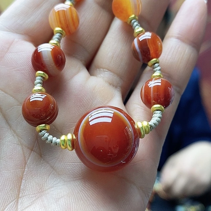 玛瑙/玉髓合金颈饰