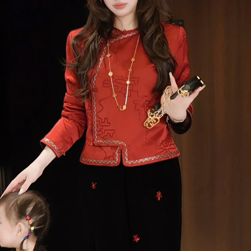 韩系潮流衬衫女2026冬季款小众洋气时尚百搭通勤甜美通勤拼色上衣