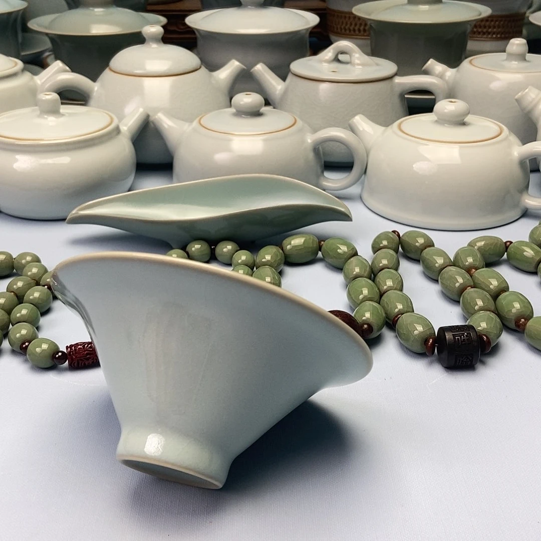 杯天青斗笠杯原矿原釉原产地