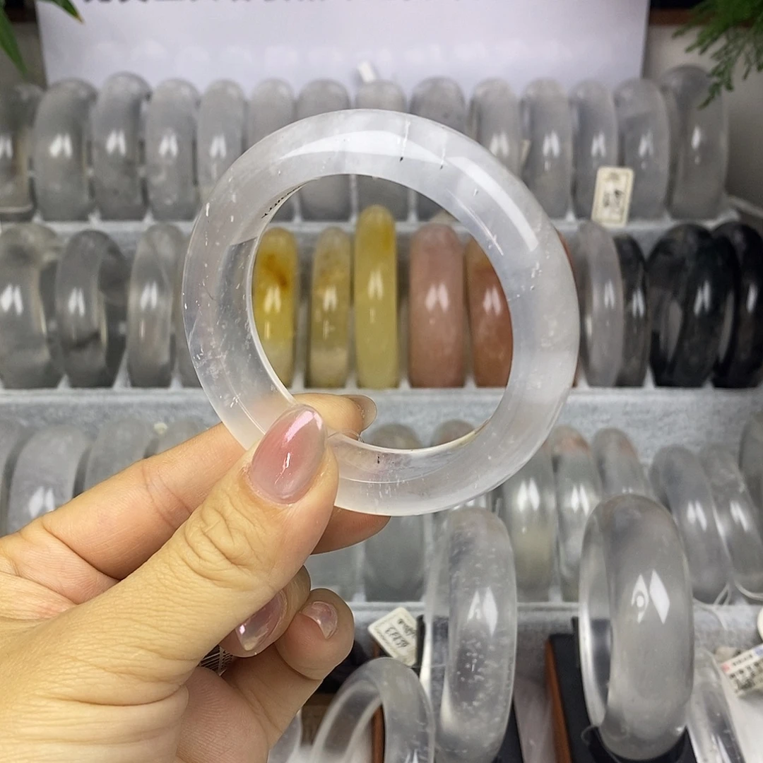 石英质玉未镶嵌手镯52.9云雾6458