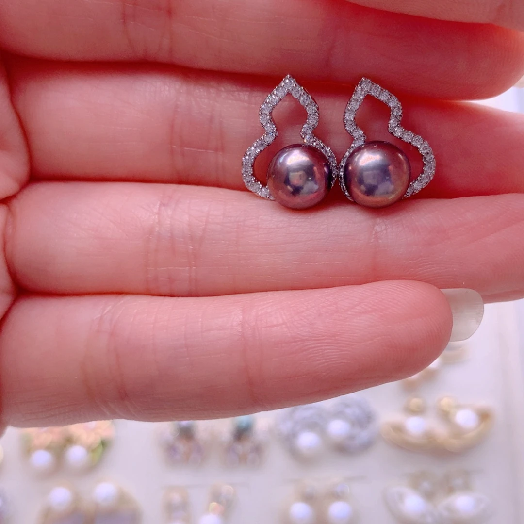 淡水珍珠合金耳饰