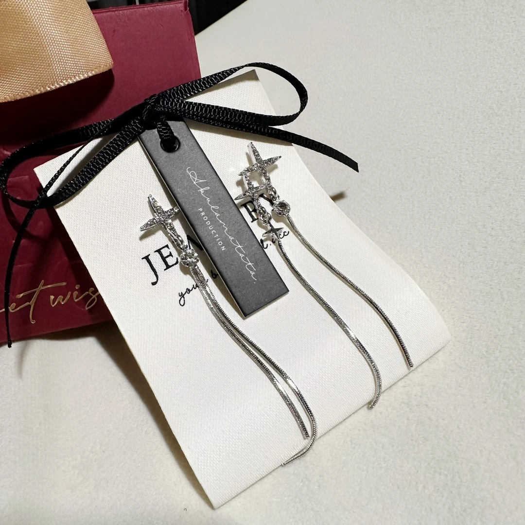 925银耳饰 彗星925银色流苏耳环百搭高级外出必备耳环