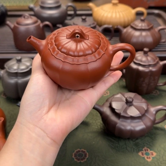 谢***茶壶紫砂禅墩唯心朱泥