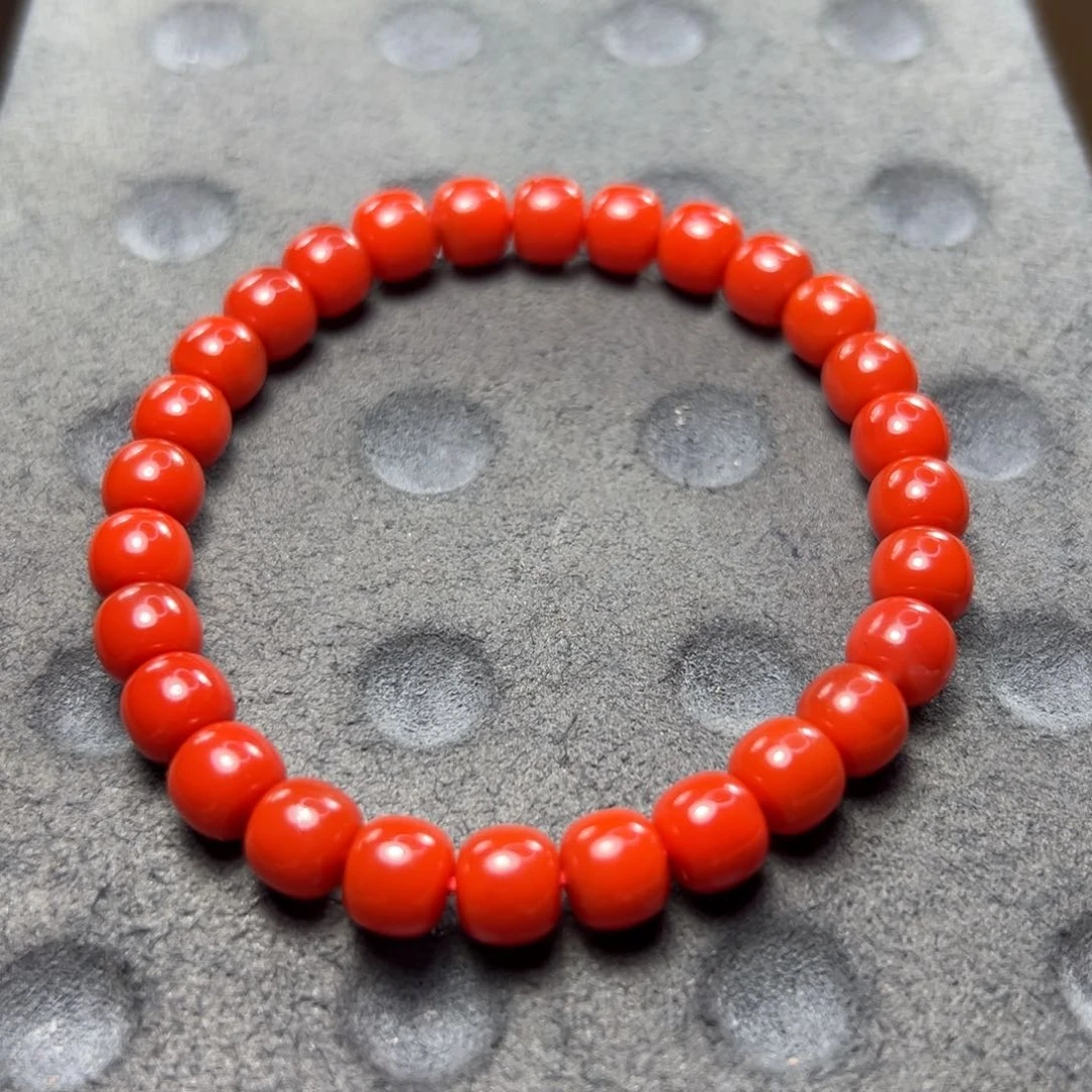 南红玛瑙东山大䧟坝料南红手串尺寸7.5m m未镶嵌