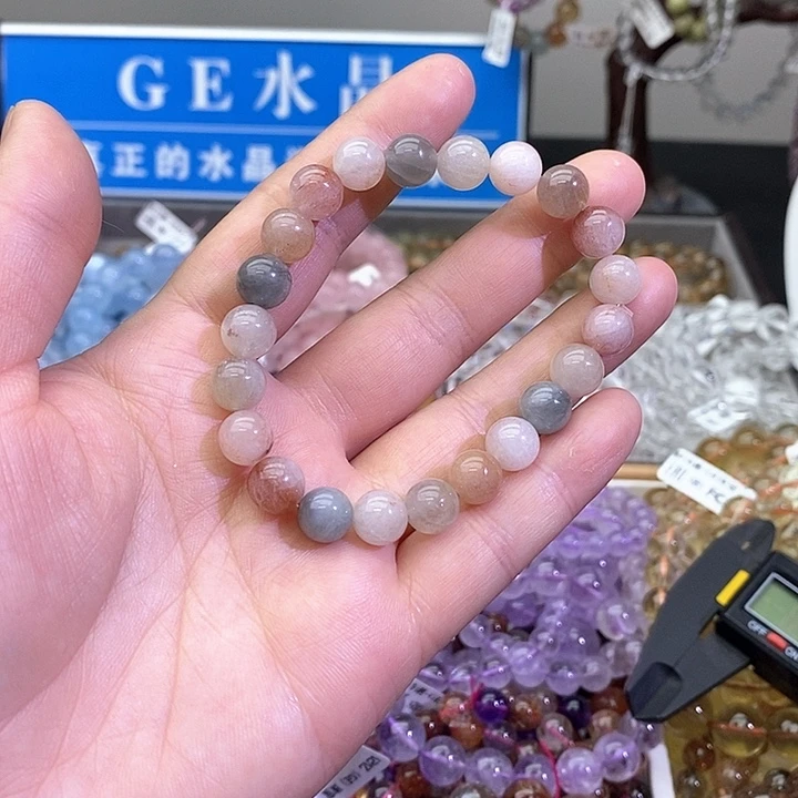 水晶手链未镶嵌彩兔毛8