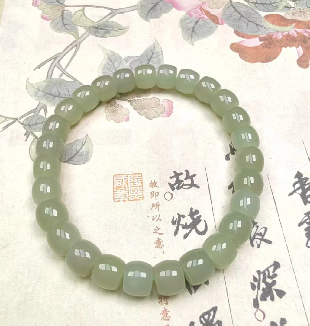 天然和田玉晴水直切卡8手串（多样性发货）HT000699001