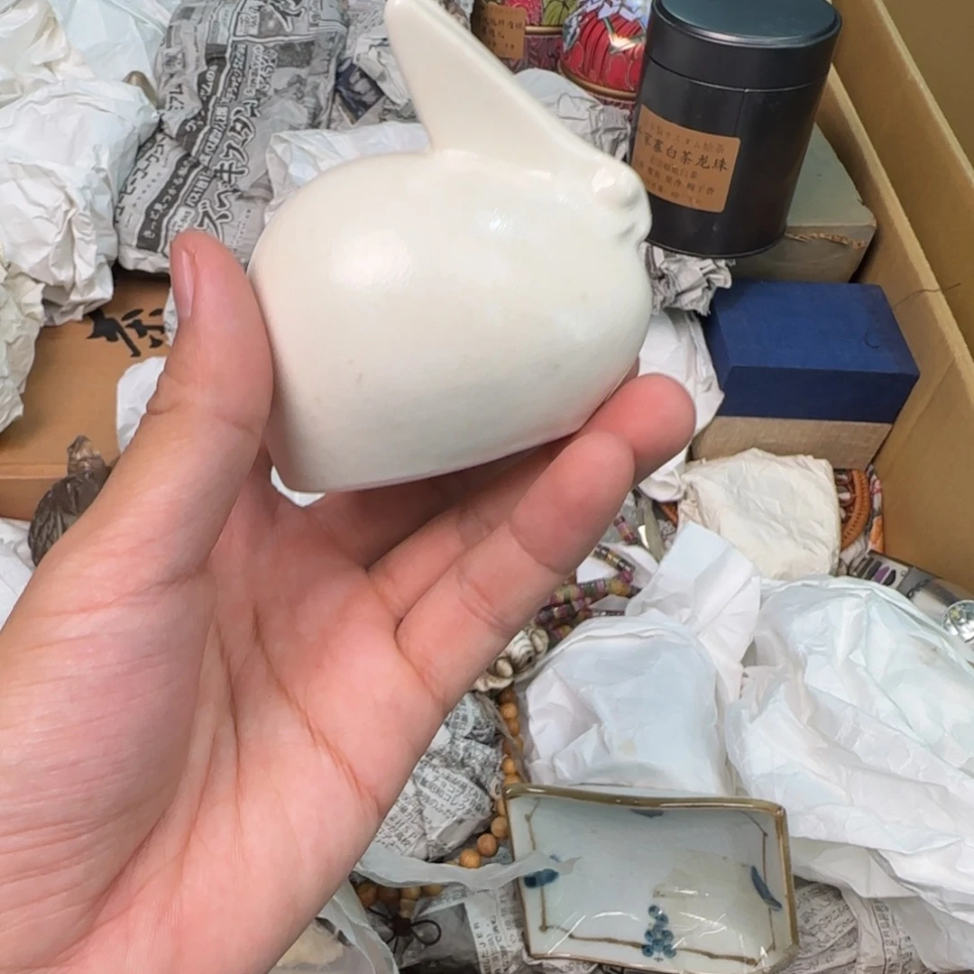 绿泥陶瓷孤品单件车里拍