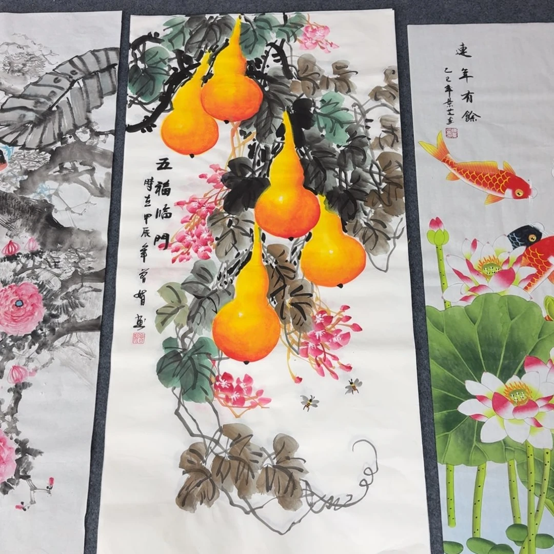 国画三尺尺寸50X100纯手绘作品