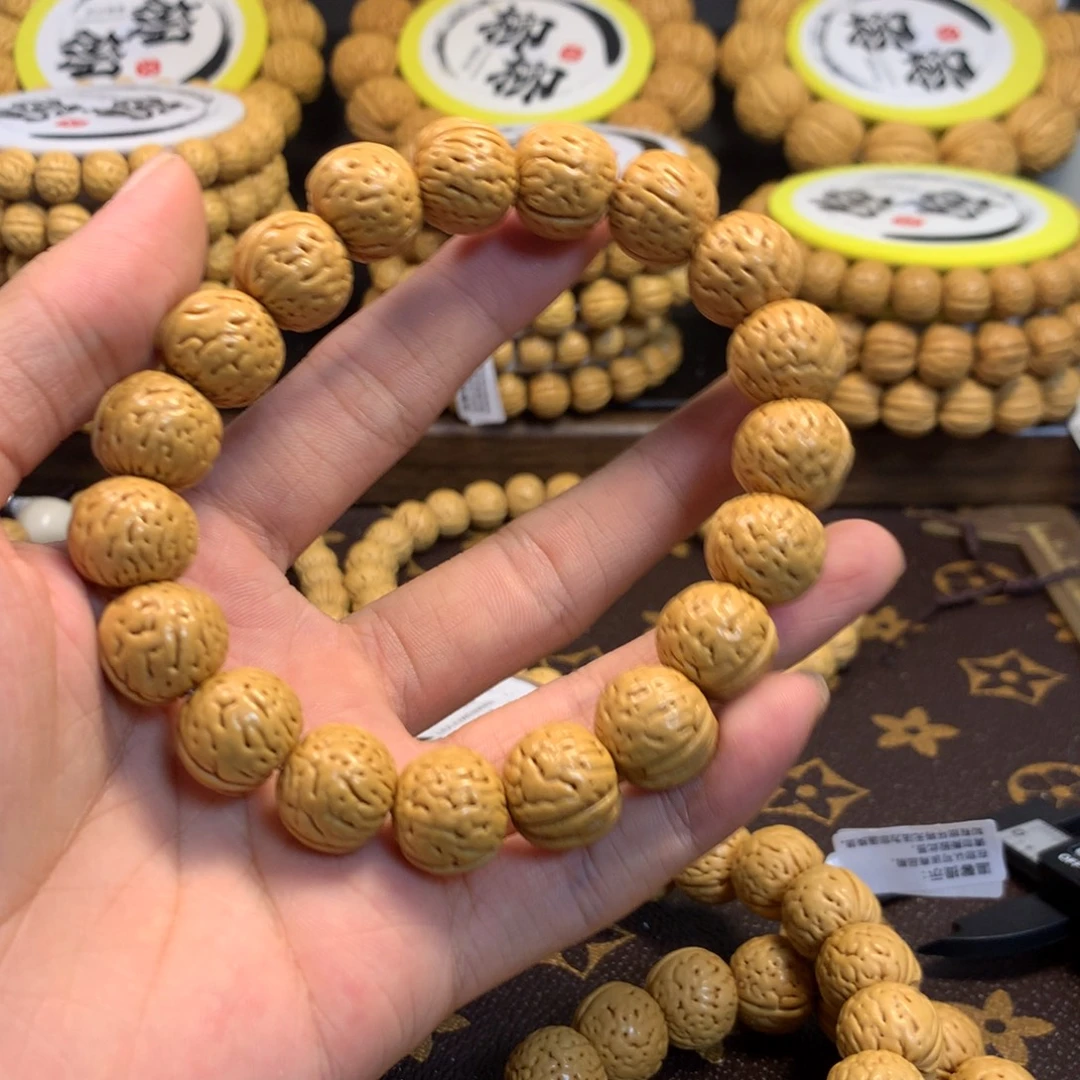 十****手串/手链核桃精品桃核金丹手串