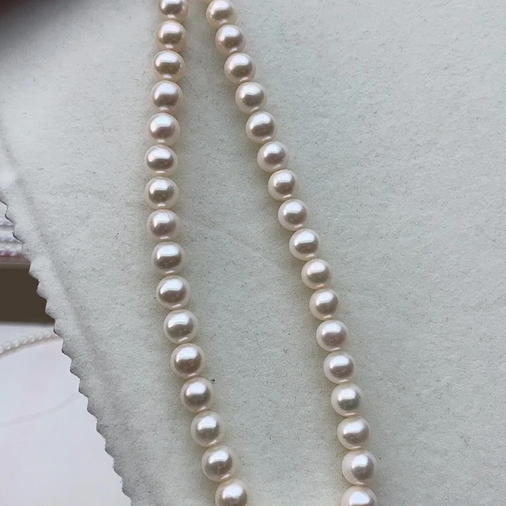 淡水珍珠颈饰银S925镶嵌卡8➕高品极光澳绿➕炫彩