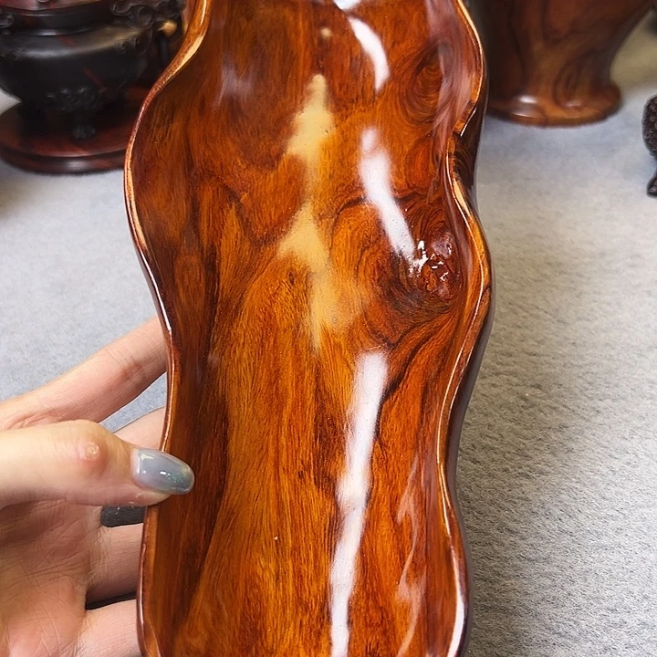 凉*越南黄花梨果盘一个