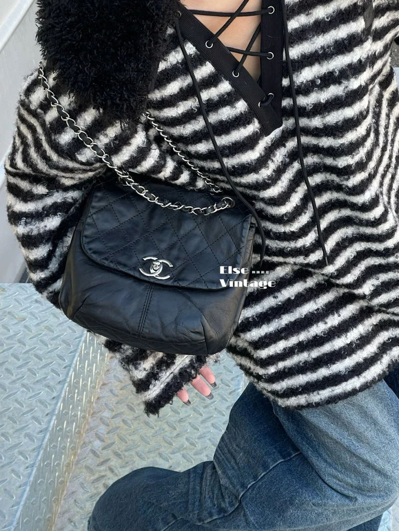 95新 Chanel/香奈儿 Chanel黑银南瓜包